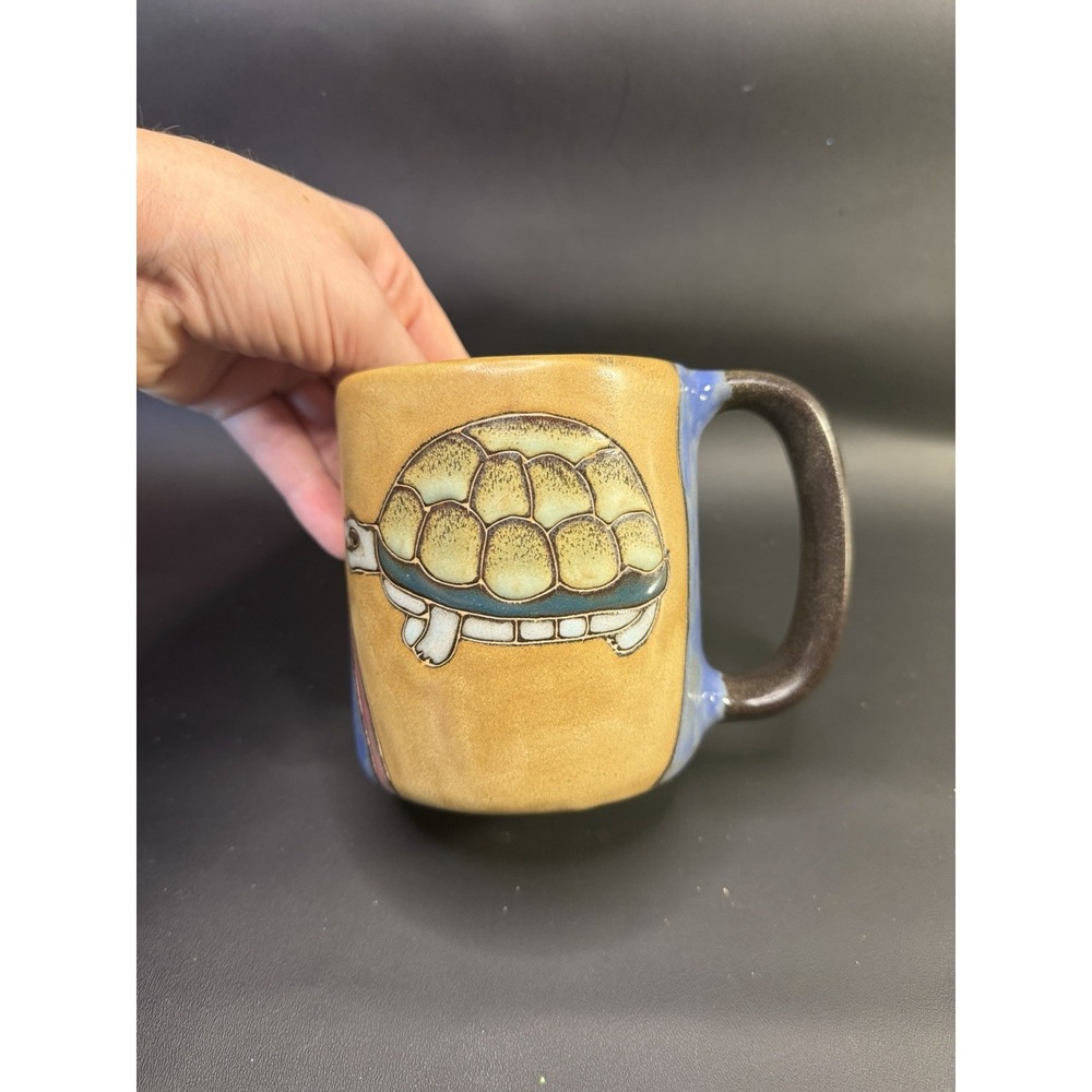 Design By Mara Mug Mexico Art Pottery Turtle Coffee Mug Handcrafted Signed